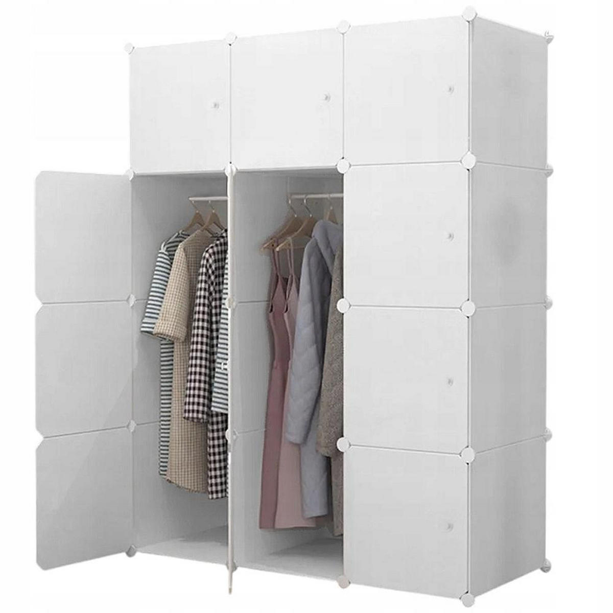 KLEIDERSCHRANK weiß 111/47/147 cm - Weiß, Kunststoff (111/147/47cm) - MUVU
