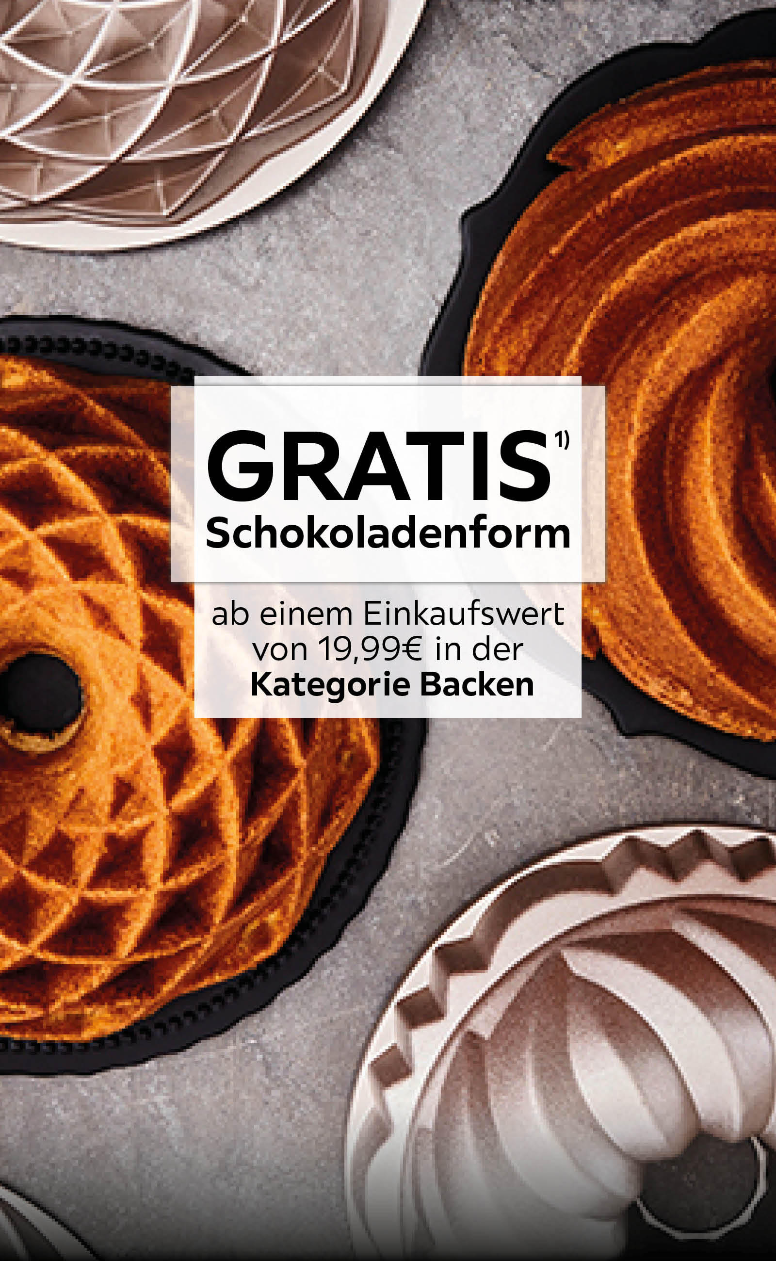 Gratis Schokoladenform ab einem Einkaufswert von 19,99 in der Kategorie Backen