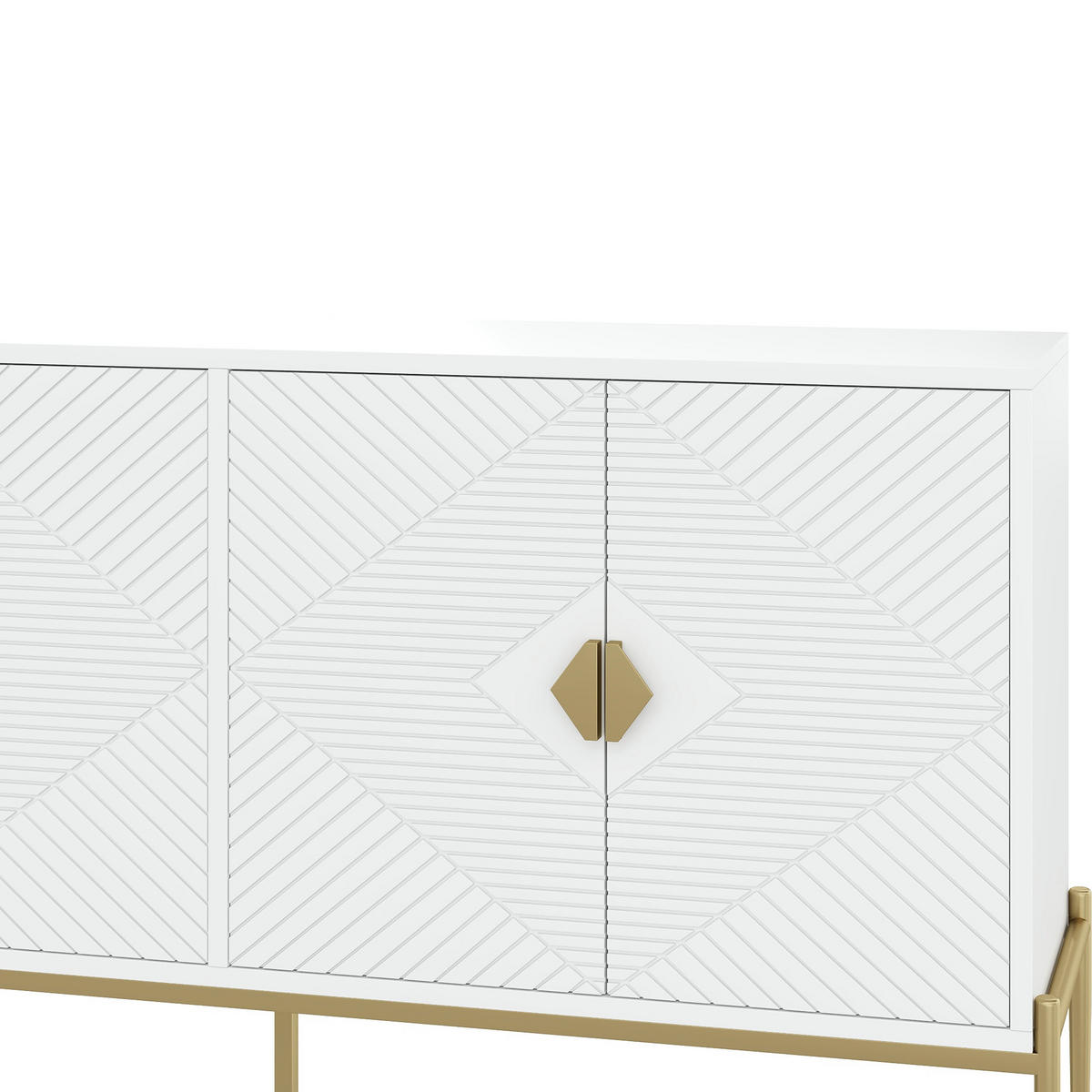 SIDEBOARD Weiß 162/40/80 cm - Weiß, Holzwerkstoff (162/80/40cm) - PANGIVO