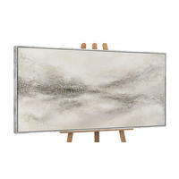 GEMÄLDE Nebulöse Ferne Schattenfugenrahmen Hellgrau 120x60 cm - Hellgrau, Holz (120/60cm) - YS-art gallery