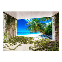 SELBSTKLEBENDE FOTOTAPETE Blau 245x175cm - Blau/Grün, Textil (245/1cm) - KUNSTLOFT