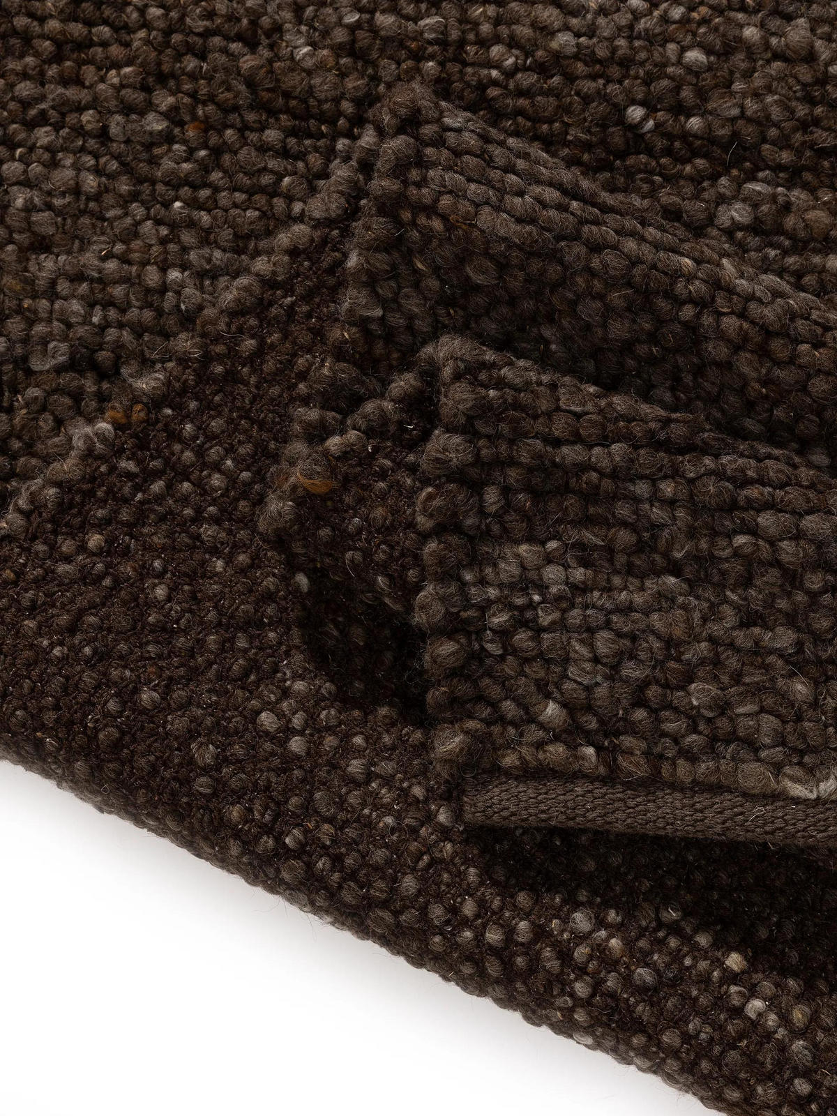 WOLLTEPPICH Finn Braun 70x200 cm - Braun, Textil (70/200cm) - benuta Pure