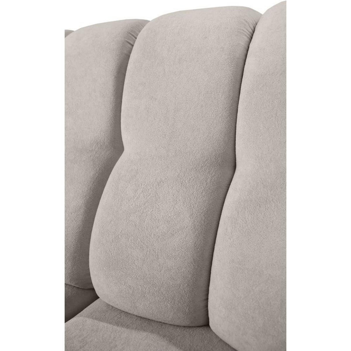 ECKSCHLAFSOFA Zoja links beige - Beige/Schwarz, Textil (261/193cm) - Beautysofa
