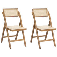 ESSZIMMERSTUHL Braun Modane - Beige/Braun, Holz (45/83/54cm) - Beliani