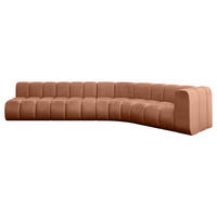 ECKSOFA modulares Sofa Karex-L2 - 399x194x70 cm Apricot - Koralle, Holzwerkstoff/Textil (399/194cm) - ALTDECOR