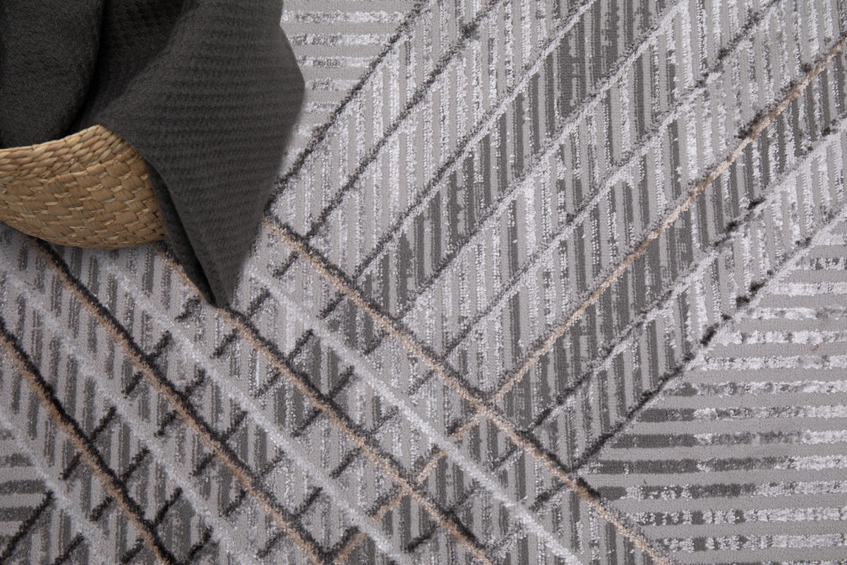 TEPPICH CRYSTAL Dunkelgrau 200/300 cm - Dunkelgrau, Textil (200/300cm) - Tapiso