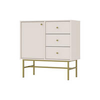 KOMMODE TORINO 84/86/41 cm mit 3 Schubladen 1 Türen Beige - Beige, Holzwerkstoff (84/86/41cm) - MASSENO
