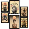 POSTER Set Mit 6 Surreale Florale Im Mystischen Esoterischen A3 & A4 Schwarzer Rahmen - Schwarz, Papier (29/3cm) - Nacnic