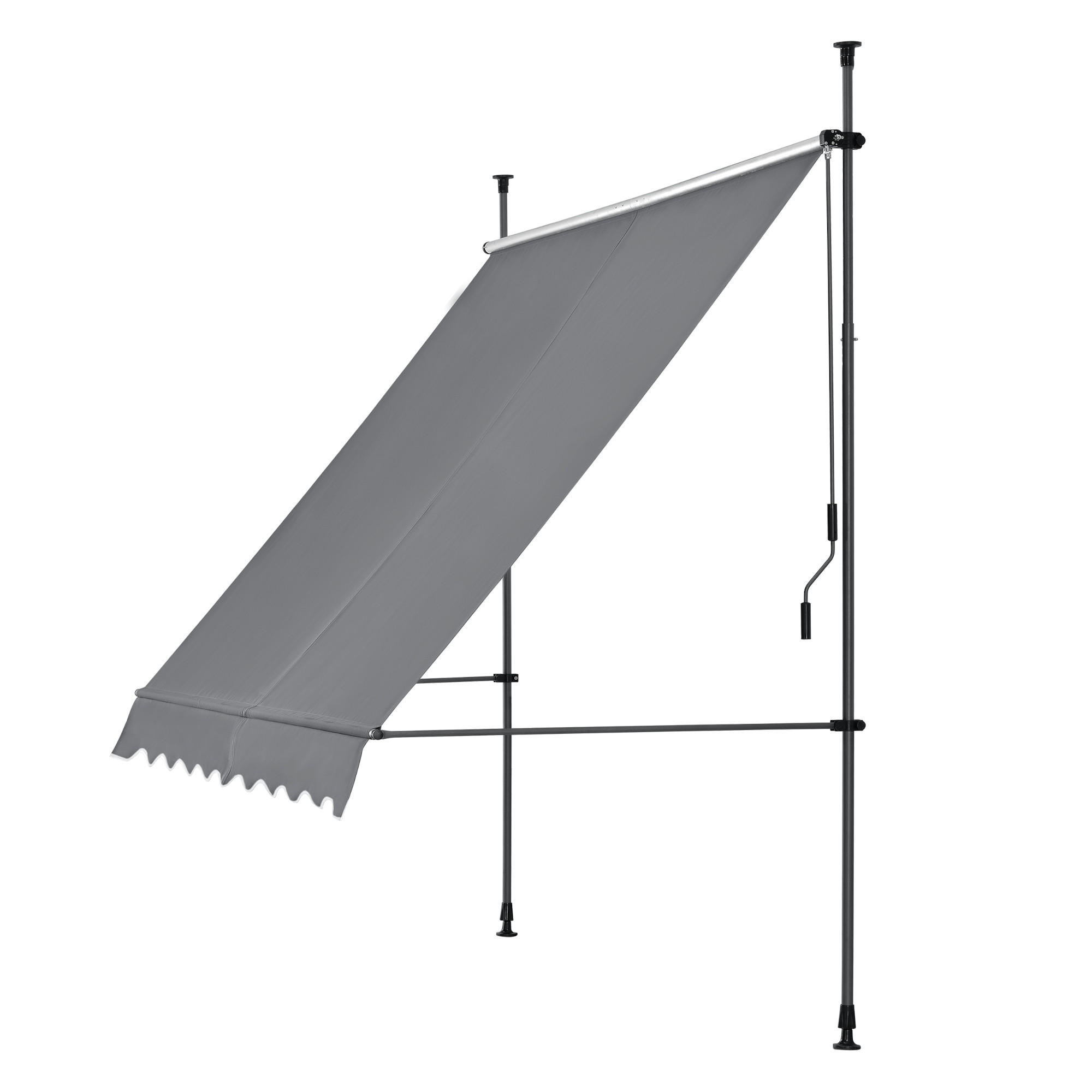 KLEMMMARKISE Stem - Hellgrau, Textil/Metall (150/309/120cm) - pro.tec