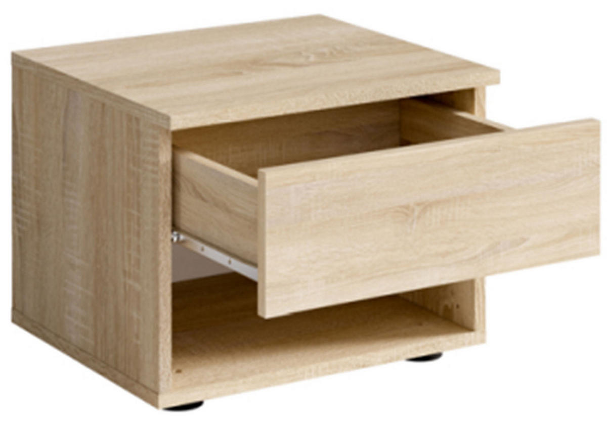 NACHTKONSOLE Fino sonoma eiche 45 / 35 / 35cm (2er-Set) - Braun, Holz/Holzwerkstoff (45/35/35cm) - Feldmann-Wohnen