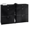 SCHUHSCHRANK Today Fronten in Schwarz matt - Schwarz, Holzwerkstoff (155.5/95/28cm) - Vladon