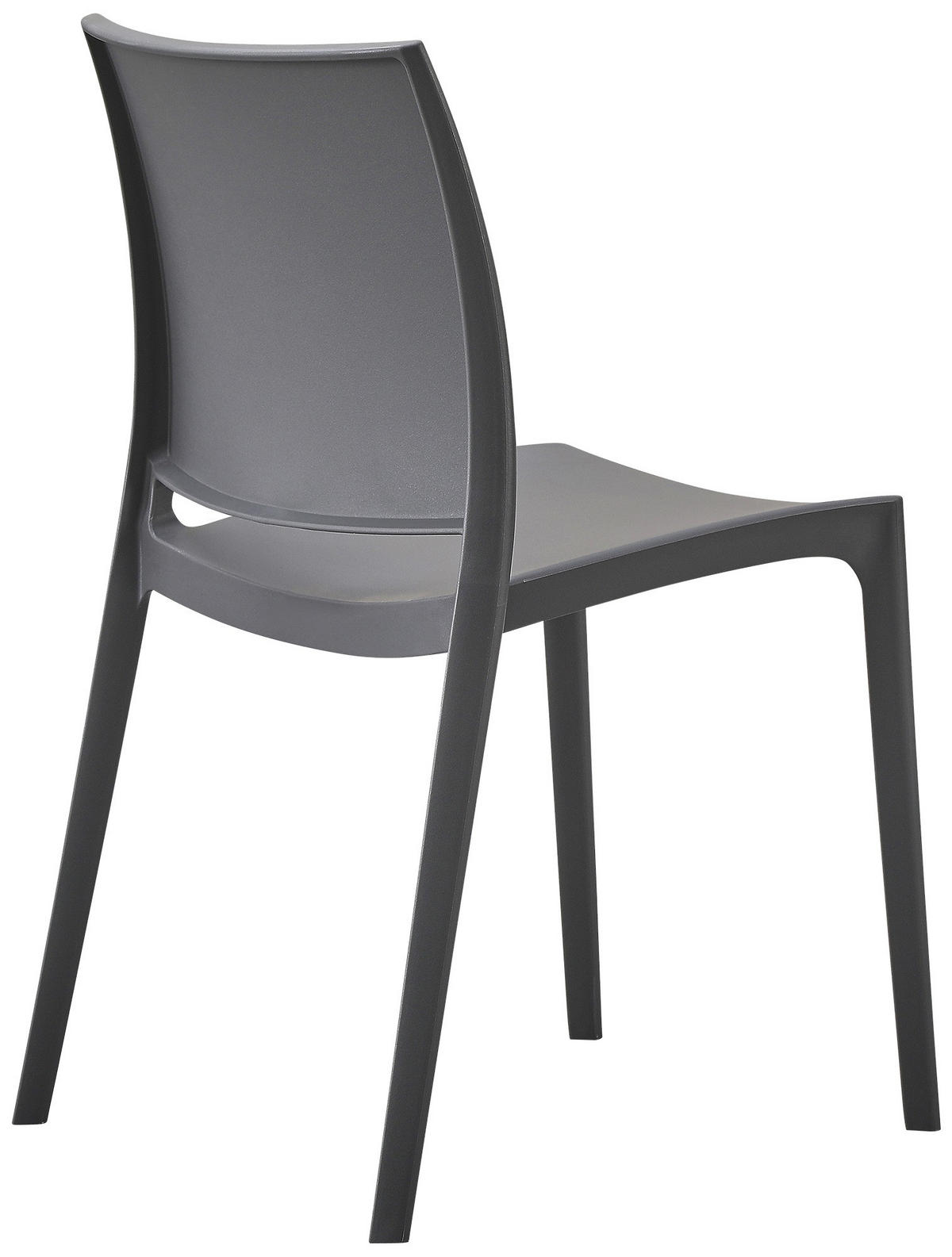 GARTENSTUHL Kunststoff Dunkelgrau - Dunkelgrau, Kunststoff (42/81/49cm) - CLP