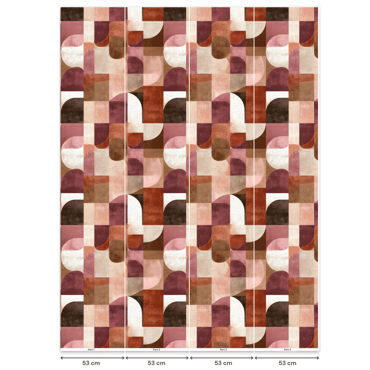 TAPETE - Geometrie - Modern - Retro - 200x280 cm - Multicolor, Papier (200/280cm) - OnlyWow