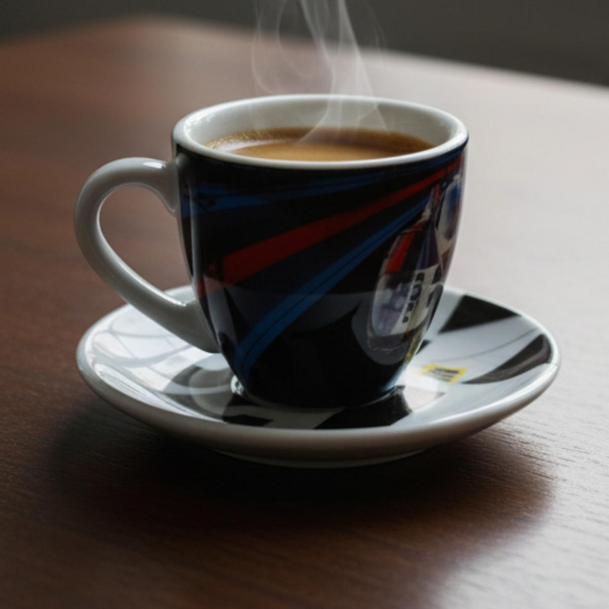 ESPRESSOTASSE 917 Mehrfarbig Keramik mit Unterteller - Multicolor, Keramik (0.09L) - Porsche