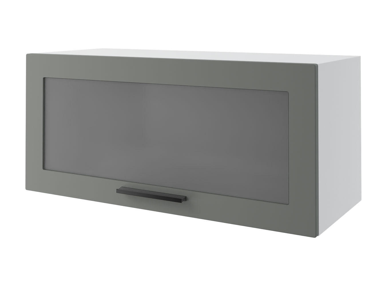 KLAPPHÄNGESCHRANK Kvantum W4BS/80 Dust Grey Matt / Weiß Matt 80 / 32,5 / 36cm - Weiß/Grau, Holz/Holzwerkstoff (80/36/32.5cm) - Feldmann-Wohnen