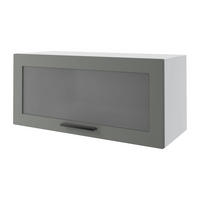 KLAPPHÄNGESCHRANK Kvantum W4BS/80 Dust Grey Matt / Weiß Matt 80 / 32,5 / 36cm - Weiß/Grau, Holz/Holzwerkstoff (80/36/32.5cm) - Feldmann-Wohnen