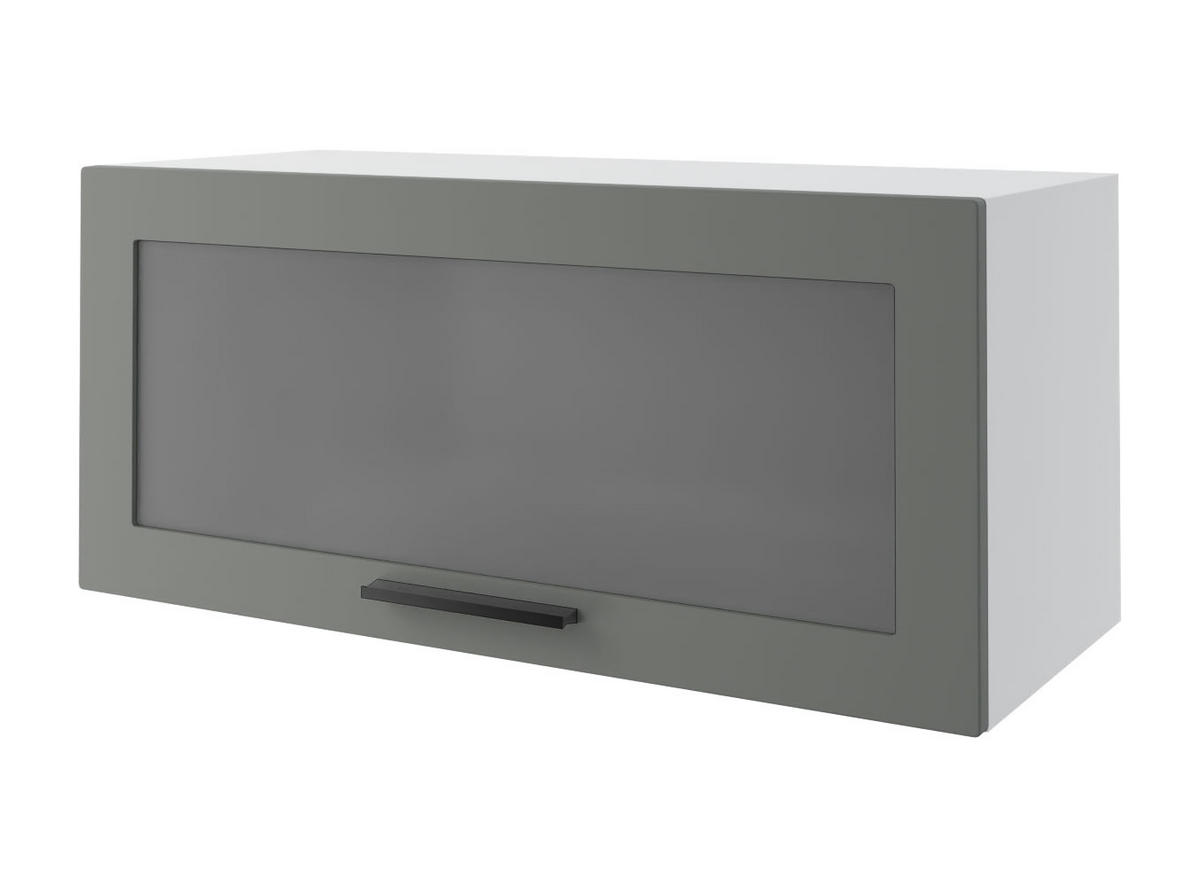 KLAPPHÄNGESCHRANK Kvantum W4BS/80 Dust Grey Matt / Weiß Matt 80 / 32,5 / 36cm - Weiß/Grau, Holz/Holzwerkstoff (80/36/32.5cm) - Feldmann-Wohnen