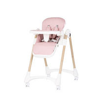 HOCHSTUHL Candy Shop weiß rosa 4 Räder, verstellbare Fußstütze, faltbar, Sicherheitsgurt, Tablett - Rosa, Metall (49/96/83cm) - Chipolino