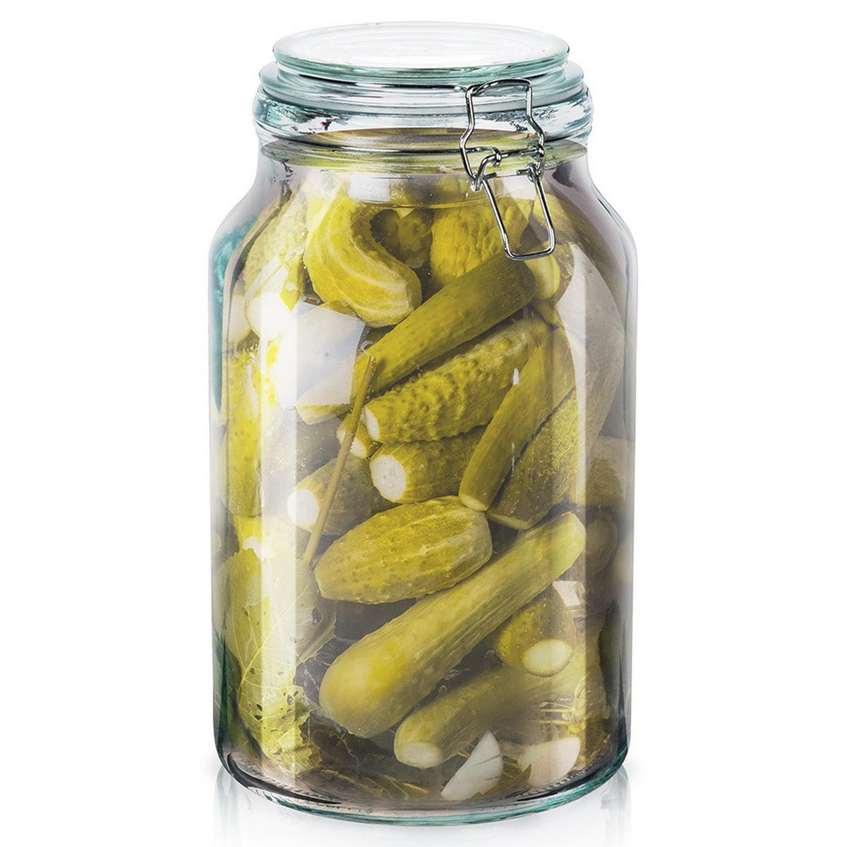 VORRATSGLAS Clipverschluss 4,2 l Transparent - Transparent, Glas (4.2L) - Orion 