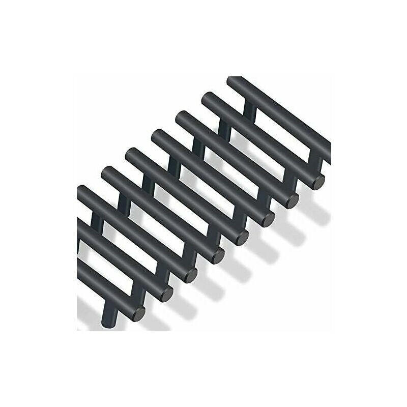 MÖBELGRIFF Schwarz 20er-Set 64 mm T-Griff - Schwarz, Kunststoff (1.6/2/1.6cm)