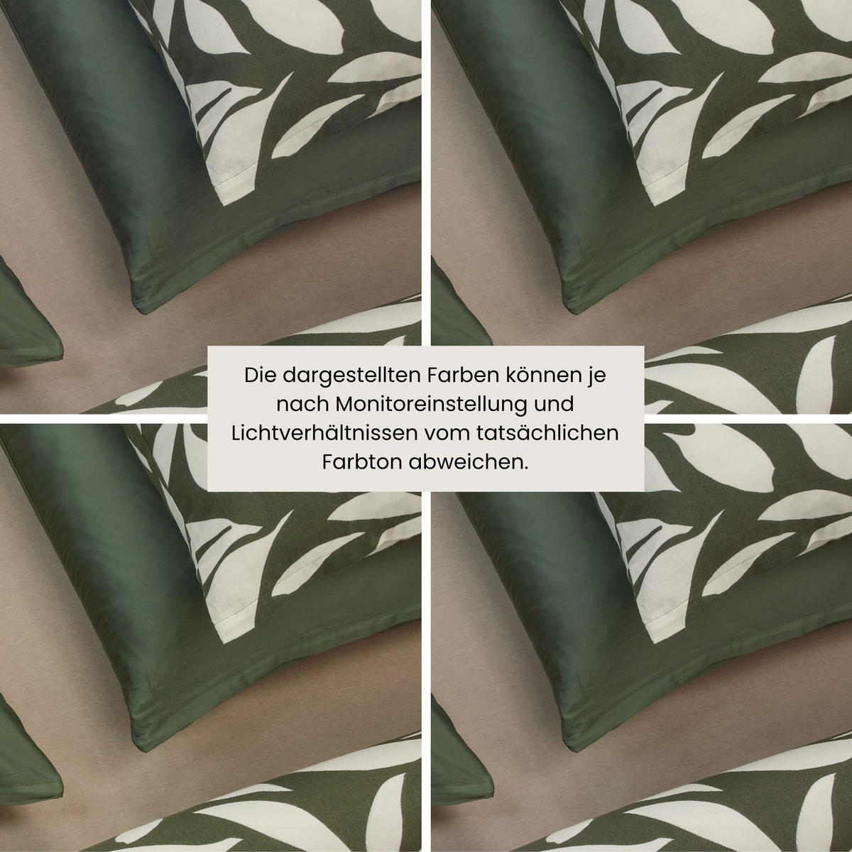 BETTWÄSCHESET Leaf - Feinbiber - 2-teilig - 135 x 200 cm - Grün - Grün, Textil (135/200cm) - SCHIESSER