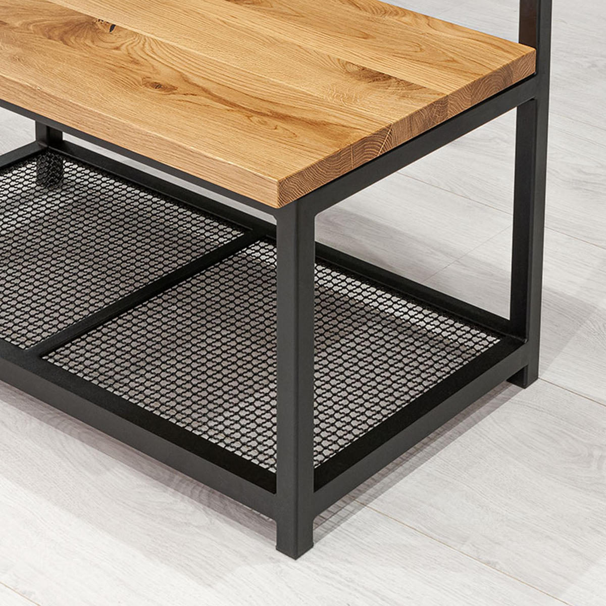 GARDEROBE Frame aus massivem Eichenholz 140 cm - Eichefarben/Naturfarben, Holz (140/180/36cm) - Danzz