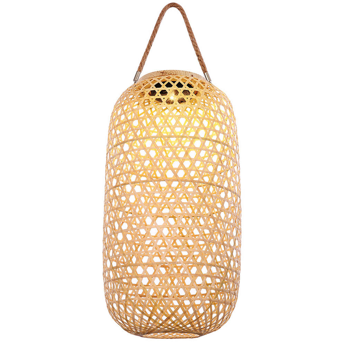 LED Stehleuchte Bambus Braun - Braun, Holz (22.5/22.5/56.5cm) - Globo Lighting