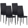 STUHL DIAMOND Lederimitat Metallbeine 4er Set Schwarz - Grau, Kunststoff/Metall (42/98/40cm) - Albatros