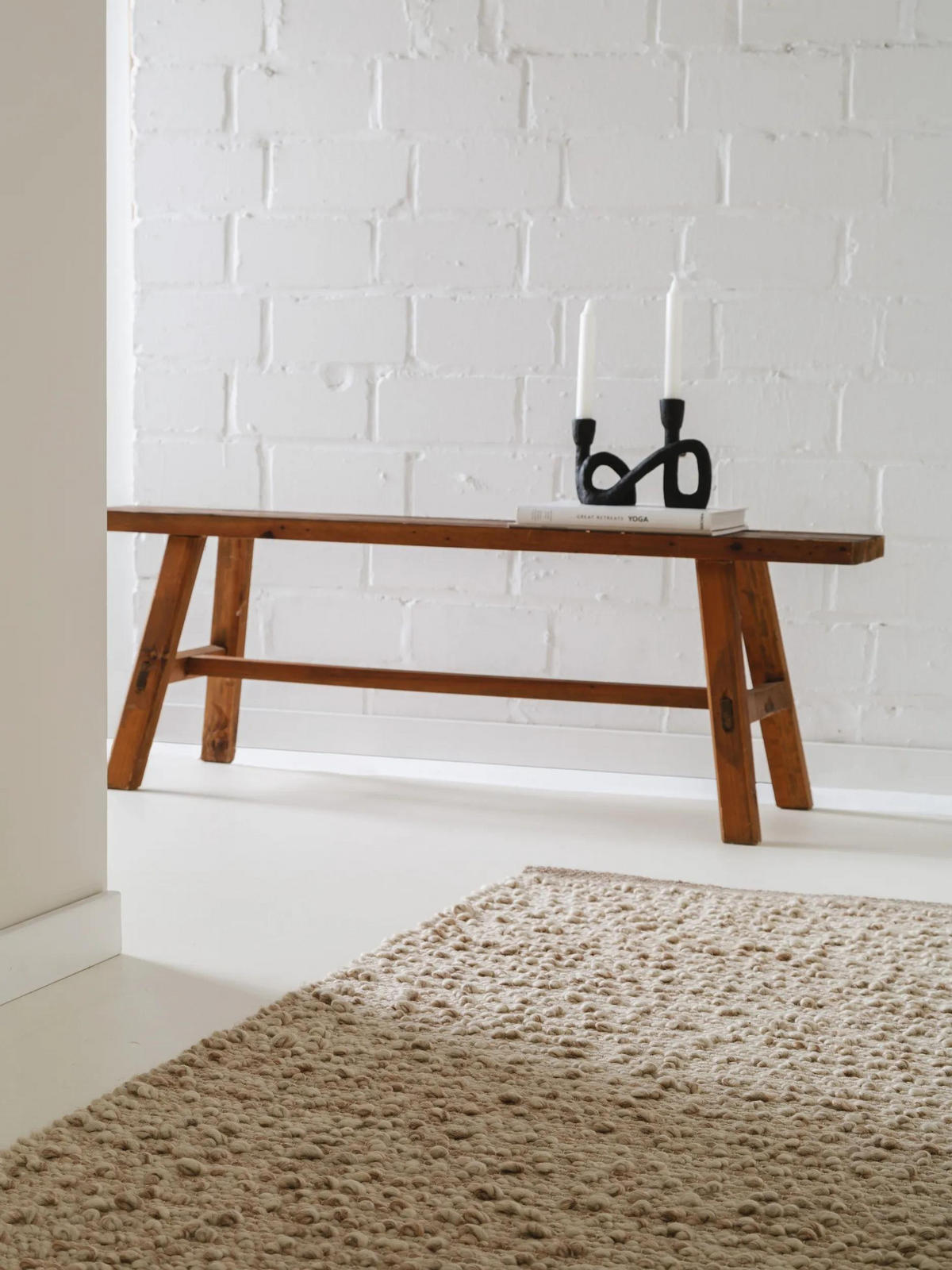 WOLLTEPPICH Lana Beige 70x200 cm - Beige, Textil (70/200cm) - benuta Pure