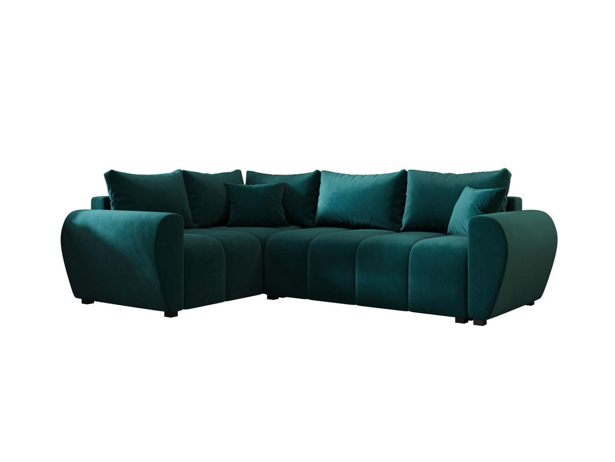 ECKSOFA MOLISA L PLUS Itaka 39 Rechts mit Schlaffunktion - Türkis, Textil (235/175cm) - Bedante