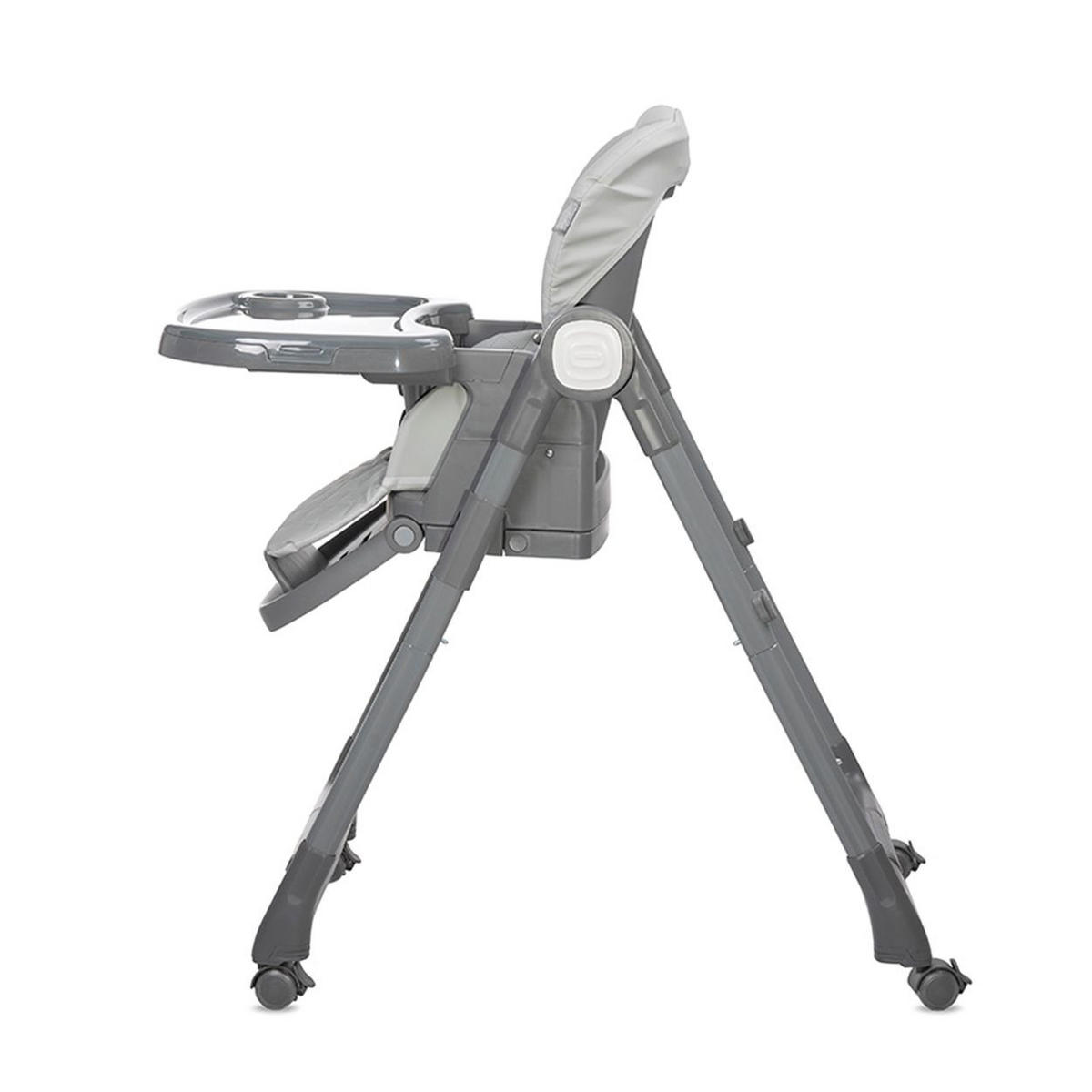 HOCHSTUHL Chef 3 in 1 grau klappbar Kinderstuhl Booster-Sitz Fußstütze - Grau, Kunststoff (53/109/84cm) - Lorelli