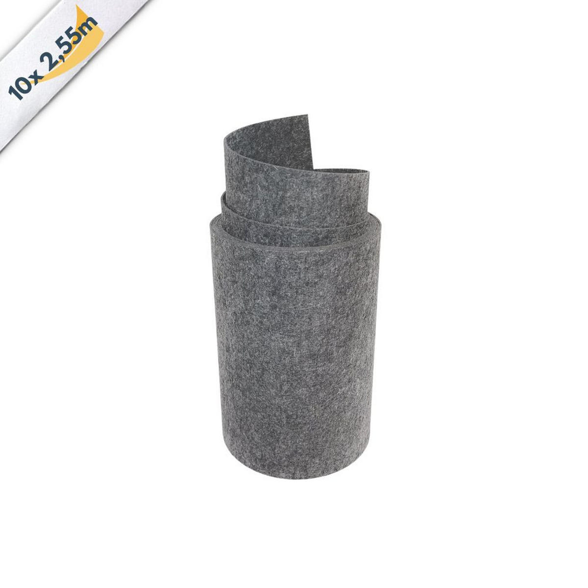 SICHTSCHUTZSTREIFEN Design Vlies für Doppelstabmatten Anthrazit 10x 2,55m - Anthrazit, Kunststoff (255/19cm) - ZAUN|ZU