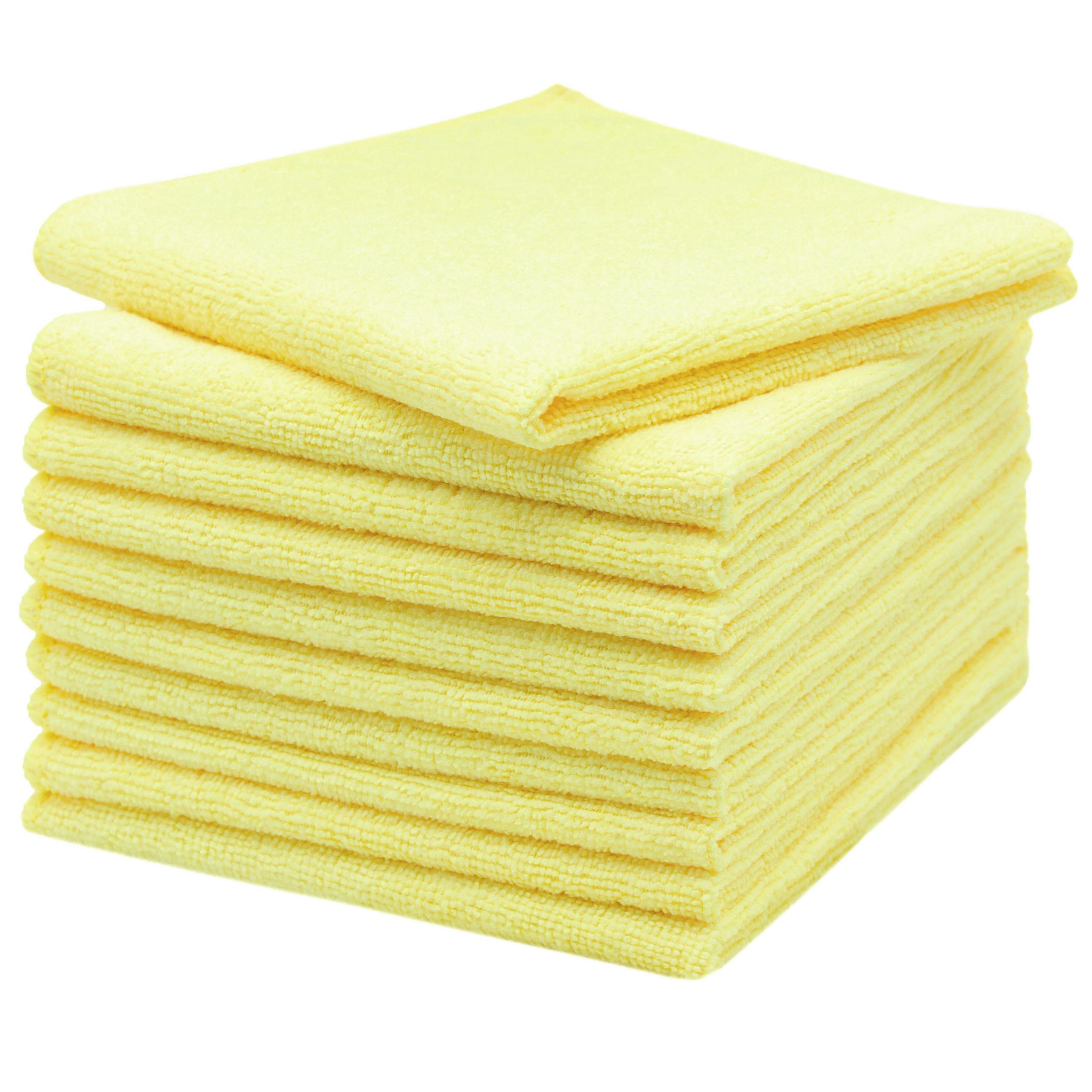 REINIGUNGSTÜCHER, 10er-Set, 40x40 cm, 80% Polyester, 20% Polyamid, Gelb - Gelb, Textil (40/40cm) - Zollner