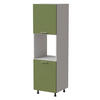 BACKOFENUMBAUSCHRANK Brerra D14/RU/2D RAL 6025 farngrün Matt / Weiß Matt 60 / 59 / 207cm - Weiß/Grün, Holz/Holzwerkstoff (60/207/59cm) - Feldmann-Wohnen