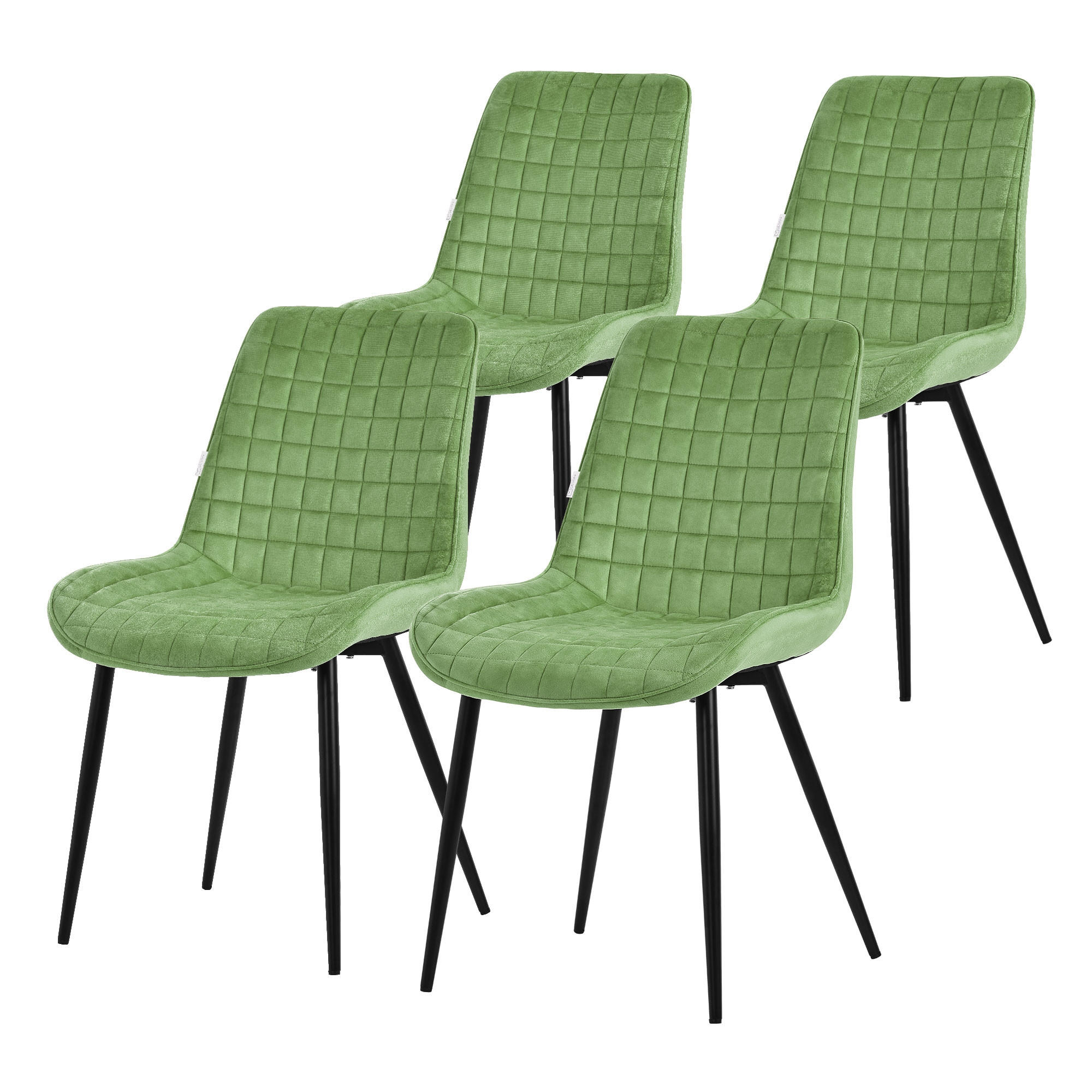 ML-DESIGN JÍDELNÍ ŽIDLE, SADA 4 KS, šalvějový samet