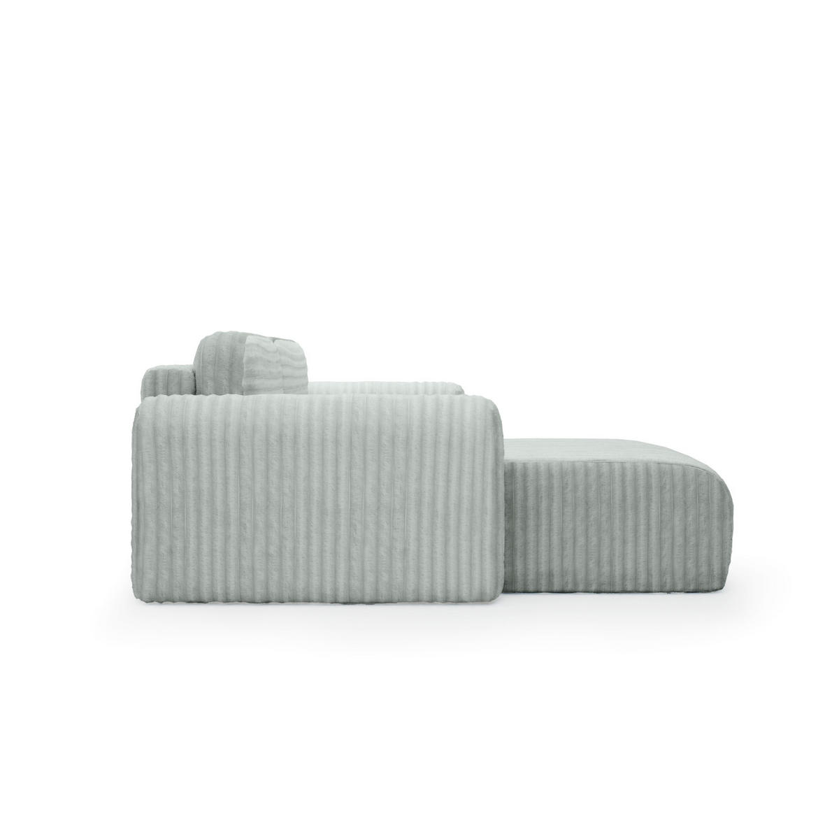 ECKSOFA mit Schlaffunktion Emmen Mini, Hellgrün - Hellgrün, Textil (246/100cm) - Fedve