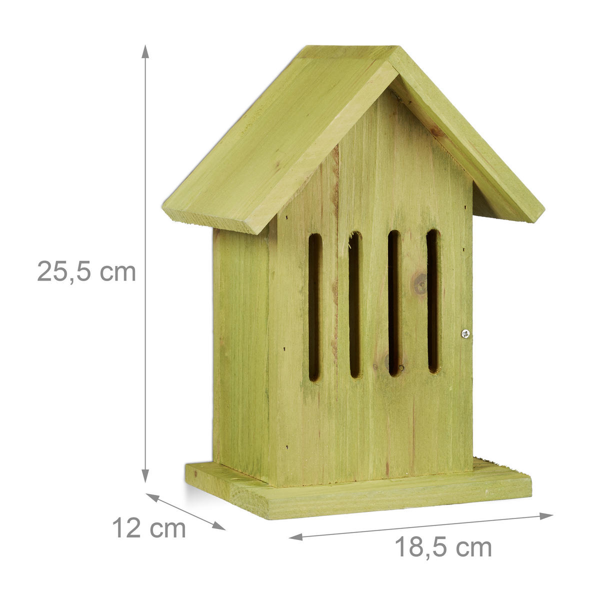 SCHMETTERLINGSHAUS - Grün, Holz (18.5/25.5/12cm) - Relaxdays