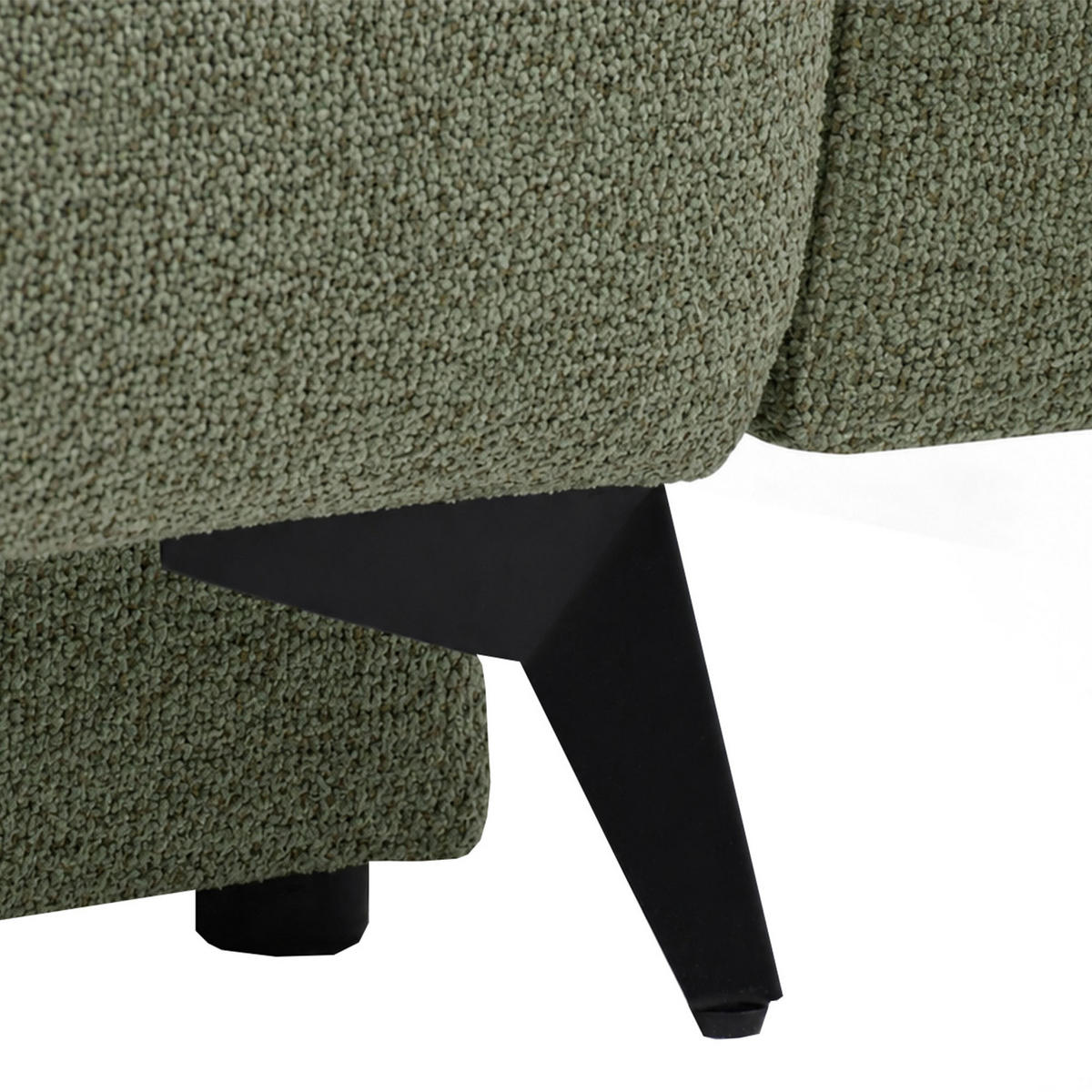 ROZKLÁDACÍ POHOVKA Vito, 3místná s úložným prostorem, systém DL, žinylková látka, zelená - černá/zelená barva, textil (256/90/99cm) - Beautysofa