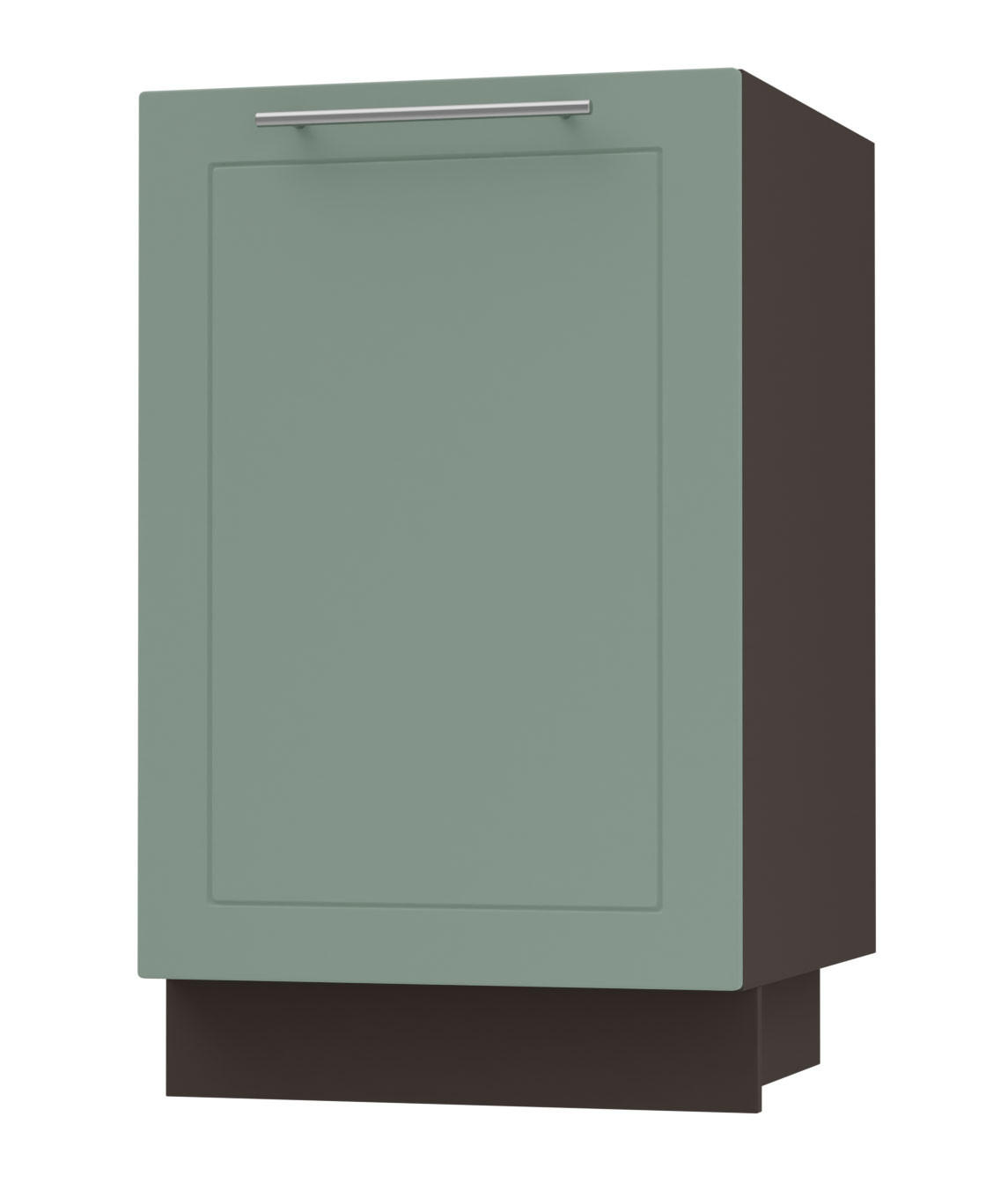 KÜCHENUNTERSCHRANK Kvantum D1D/50 Mint Matt / Lava Matt 50 / 50 / 82cm - Dunkelgrau/Mintgrün, Holz/Holzwerkstoff (50/82/50cm) - Feldmann-Wohnen