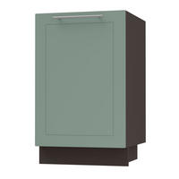 KÜCHENUNTERSCHRANK Kvantum D1D/50 Mint Matt / Lava Matt 50 / 50 / 82cm - Dunkelgrau/Mintgrün, Holz/Holzwerkstoff (50/82/50cm) - Feldmann-Wohnen