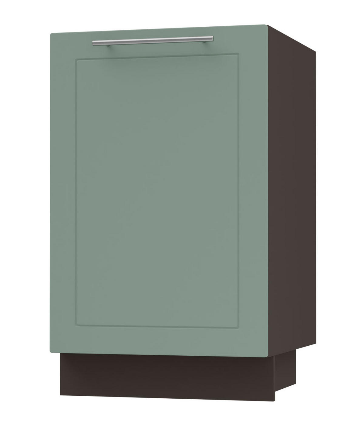 KÜCHENUNTERSCHRANK Kvantum D1D/50 Mint Matt / Lava Matt 50 / 50 / 82cm - Dunkelgrau/Mintgrün, Holz/Holzwerkstoff (50/82/50cm) - Feldmann-Wohnen