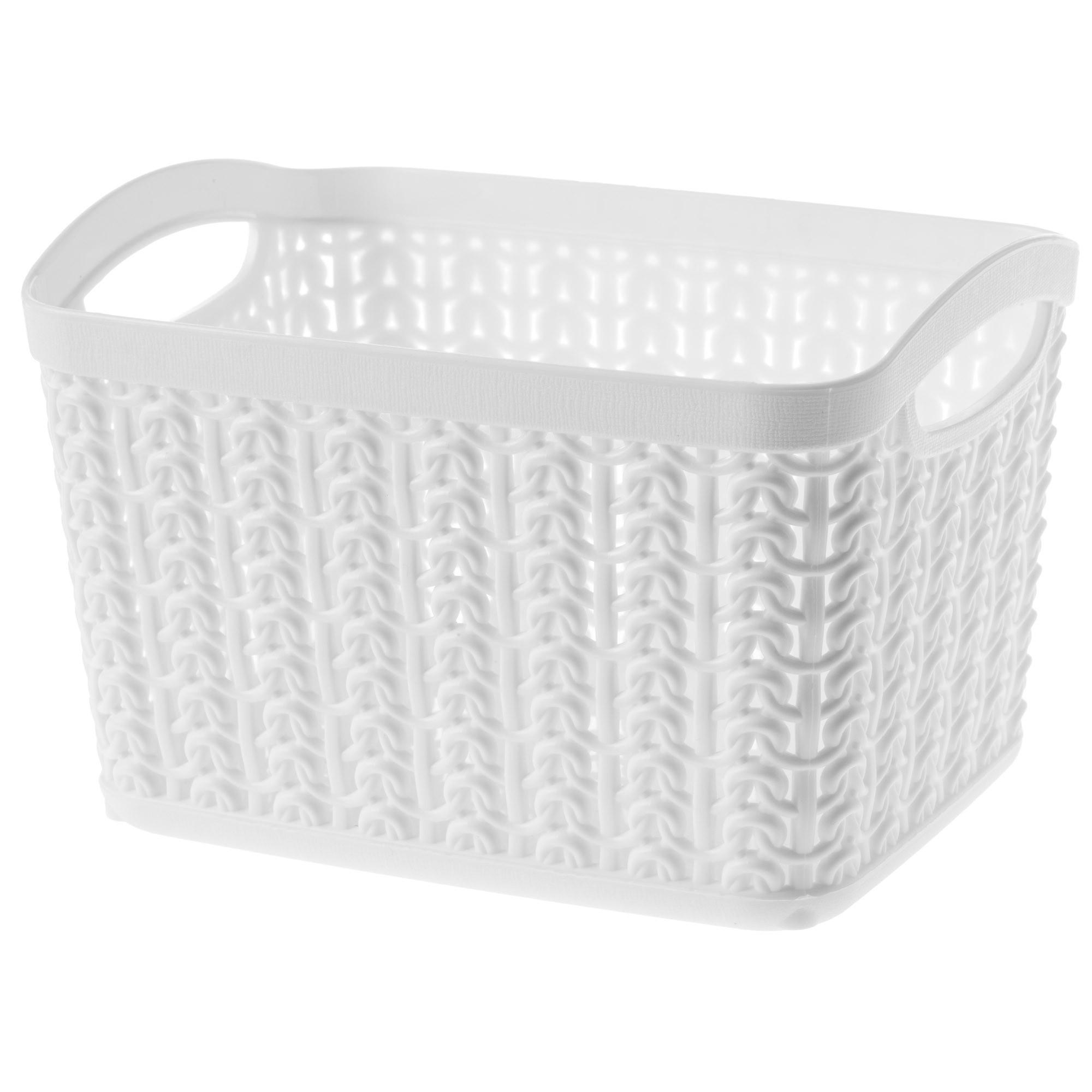 PLASTIKKORB 1,5 l, weiß - Weiß, Kunststoff (11/15cm) - KADAX