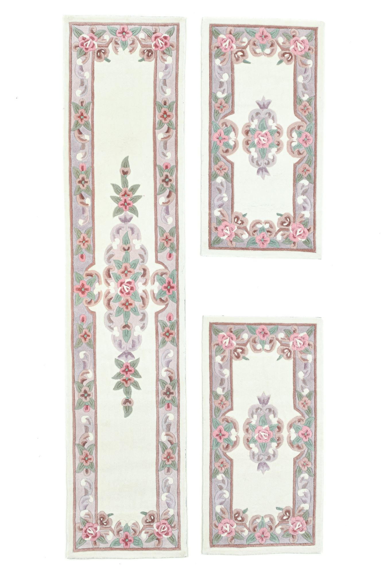 HANDTUFTTEPPICH Ming Bettumrandung 70x600 cm - Beige, Textil (70/600cm) - THEKO