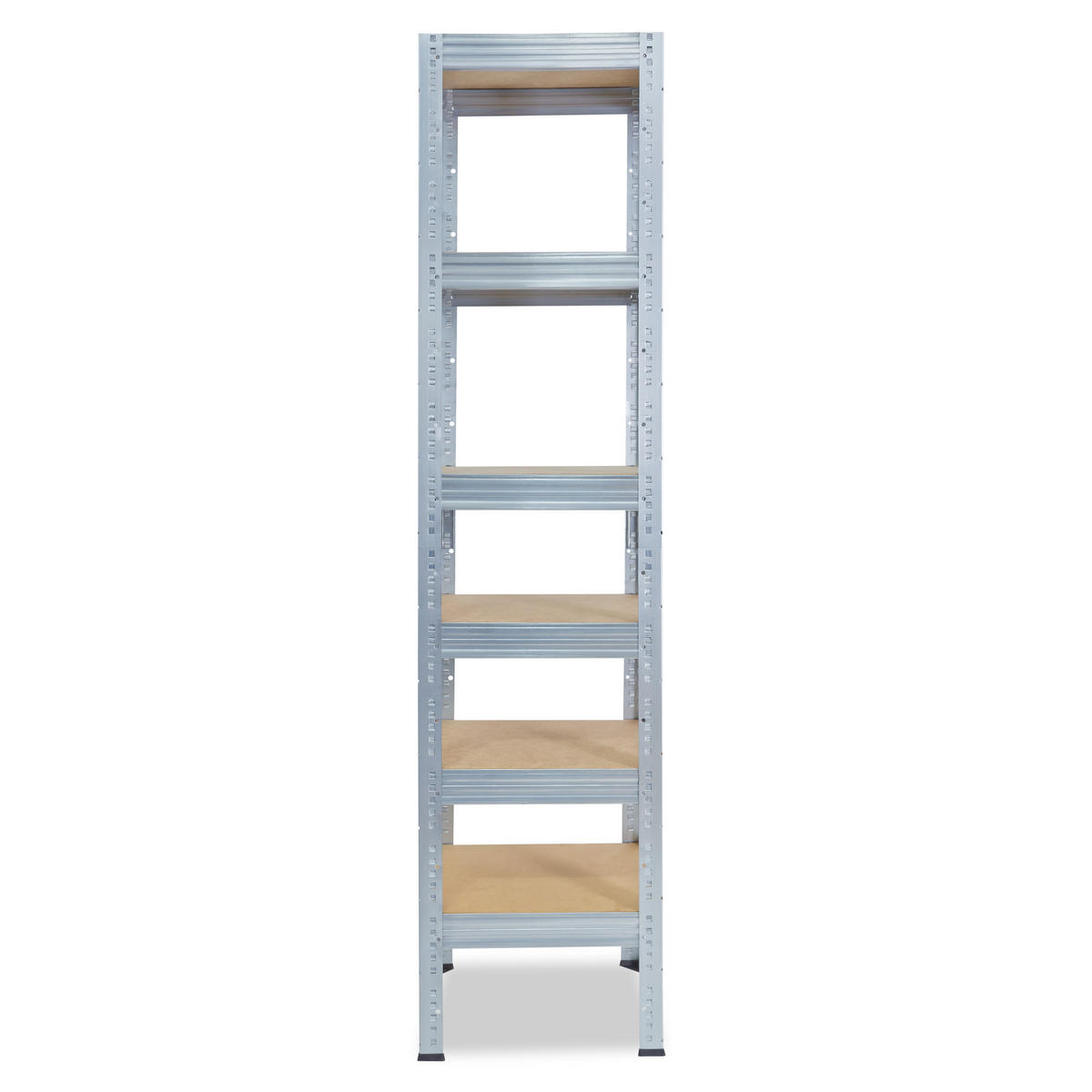 SCHWERLASTREGAL PRO 230x60x60 cm in verzinkt mit 6 Böden und 166 kg Traglast pro Boden - Silberfarben, Metall (60/230/60cm) - shelfplaza