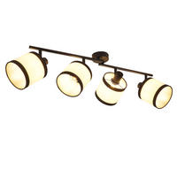 DECKENSTRAHLER Charme Ⅲ 4-flammig 70/12/18 cm - Schwarz, Metall (70/12/18cm) - Nettlife