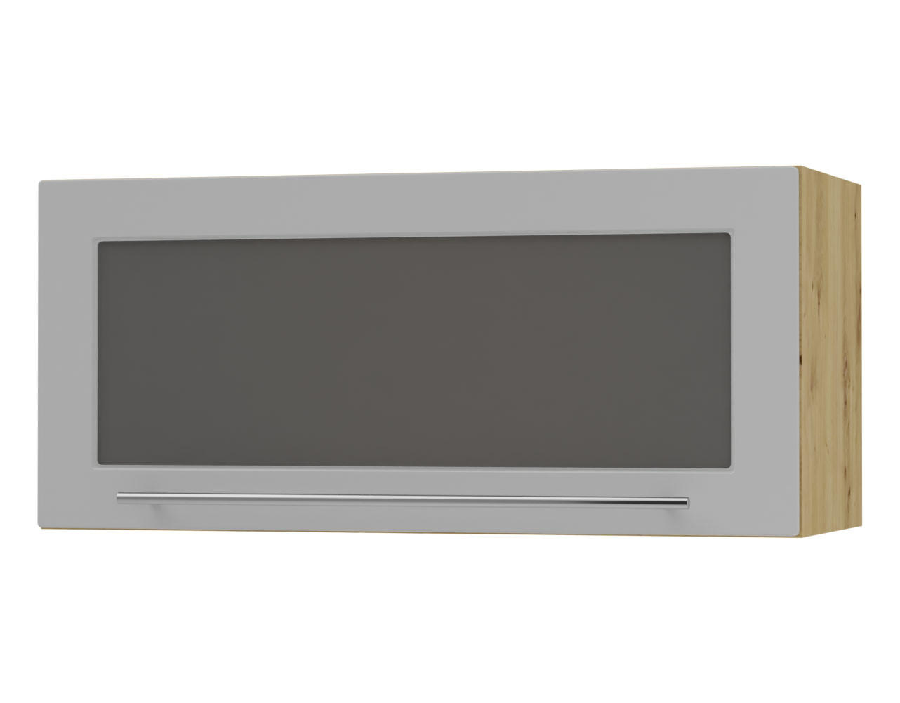 KLAPPHÄNGESCHRANK Kvantum W4BS/80 Dust Grey Matt / Eiche Artisan Matt 80 / 32,5 / 36cm - Eiche Artisan/Grau, Holz/Holzwerkstoff (80/36/32.5cm) - Feldmann-Wohnen