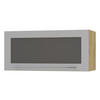KLAPPHÄNGESCHRANK Kvantum W4BS/80 Dust Grey Matt / Eiche Artisan Matt 80 / 32,5 / 36cm - Eiche Artisan/Grau, Holz/Holzwerkstoff (80/36/32.5cm) - Feldmann-Wohnen