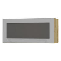 KLAPPHÄNGESCHRANK Kvantum W4BS/80-AV Dust Grey Matt / Eiche Artisan Matt 80 / 32,5 / 36cm - Eiche Artisan/Grau, Holz/Holzwerkstoff (80/36/32.5cm) - Feldmann-Wohnen
