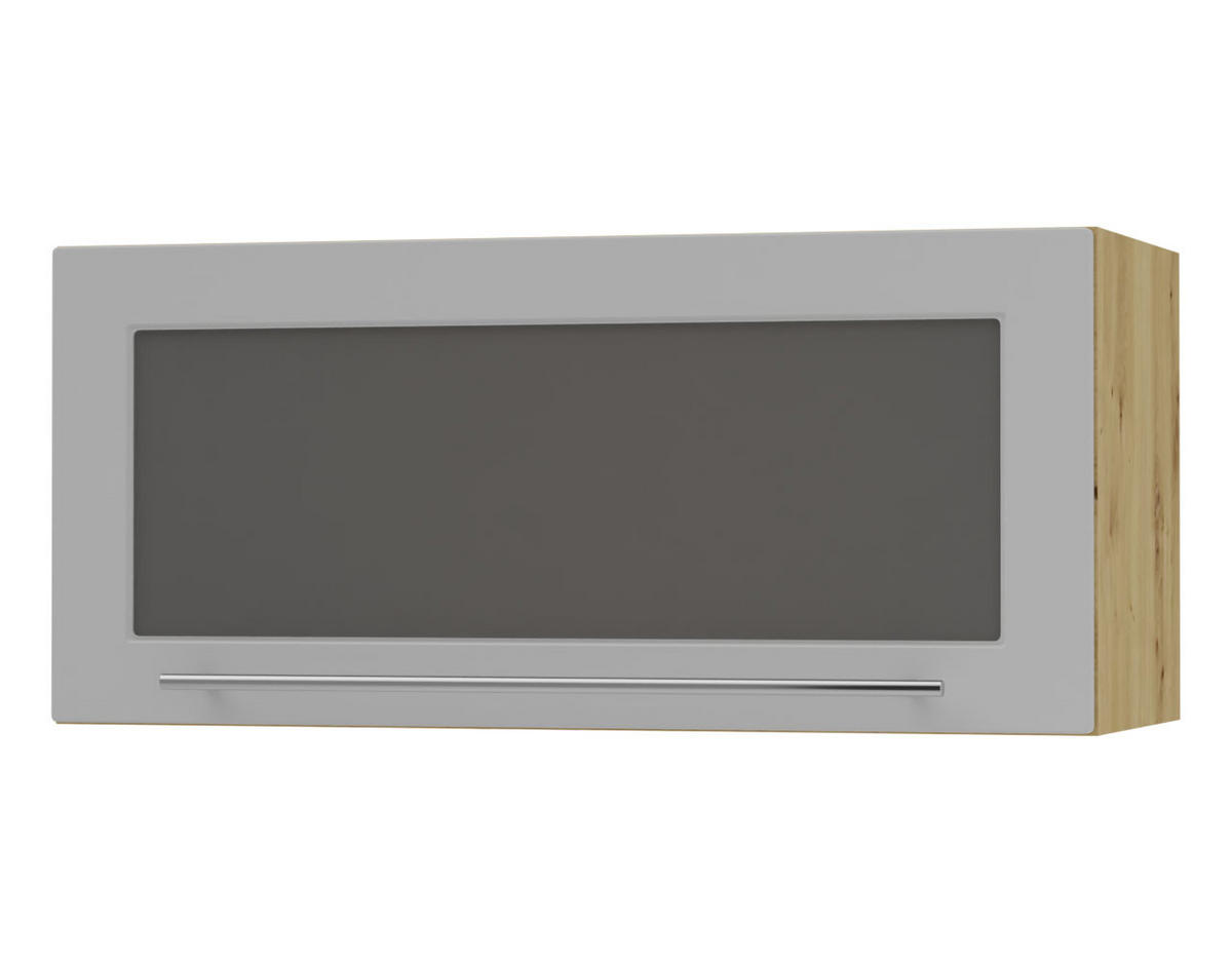 KLAPPHÄNGESCHRANK Kvantum W4BS/80-AV Dust Grey Matt / Eiche Artisan Matt 80 / 32,5 / 36cm - Eiche Artisan/Grau, Holz/Holzwerkstoff (80/36/32.5cm) - Feldmann-Wohnen