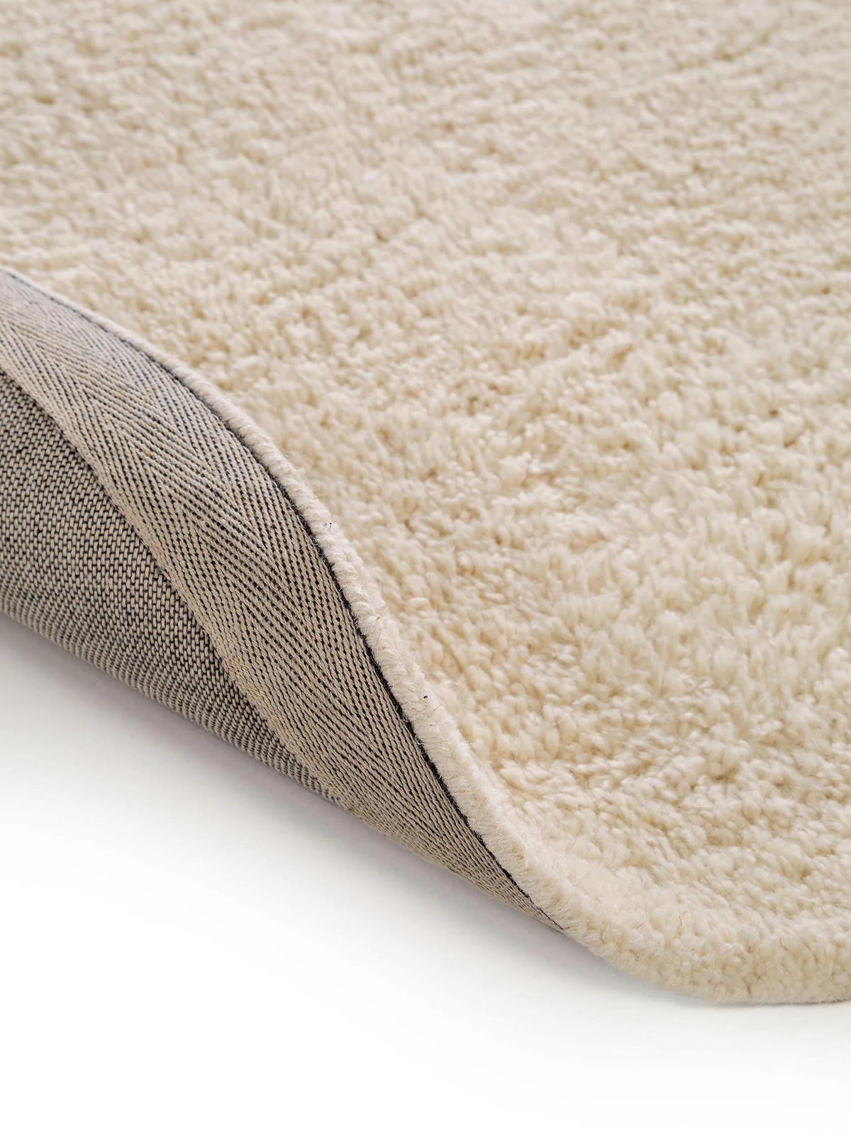 BERBERSKA volnena preproga kremne barve ø 200 cm okrogla - krem, tekstil/naravni materiali (200/200cm) - benuta Pure